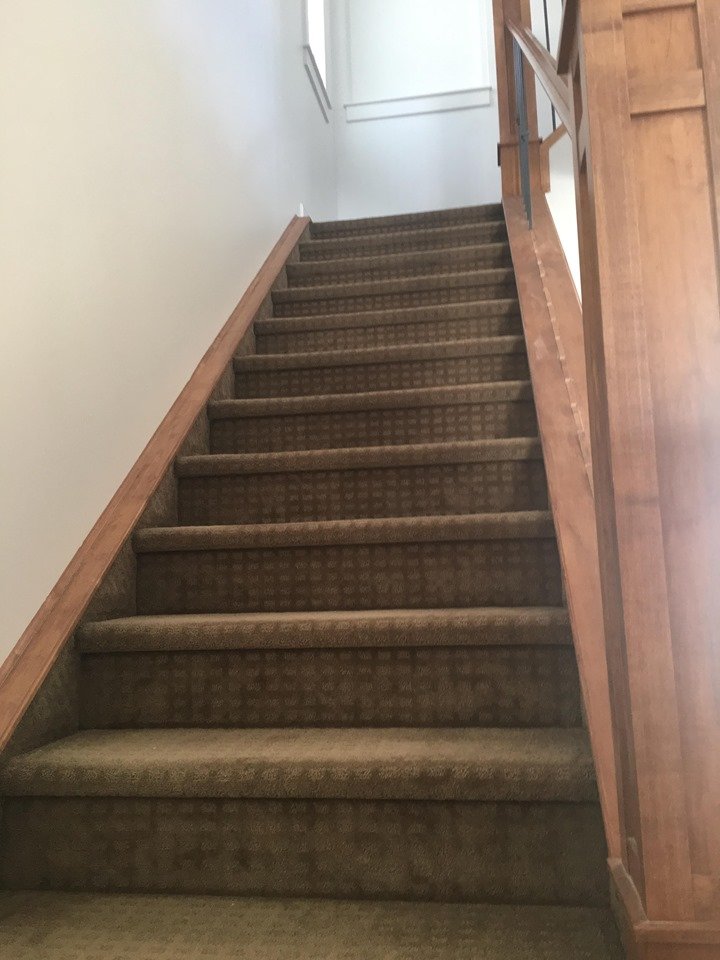 painted stairs before and after